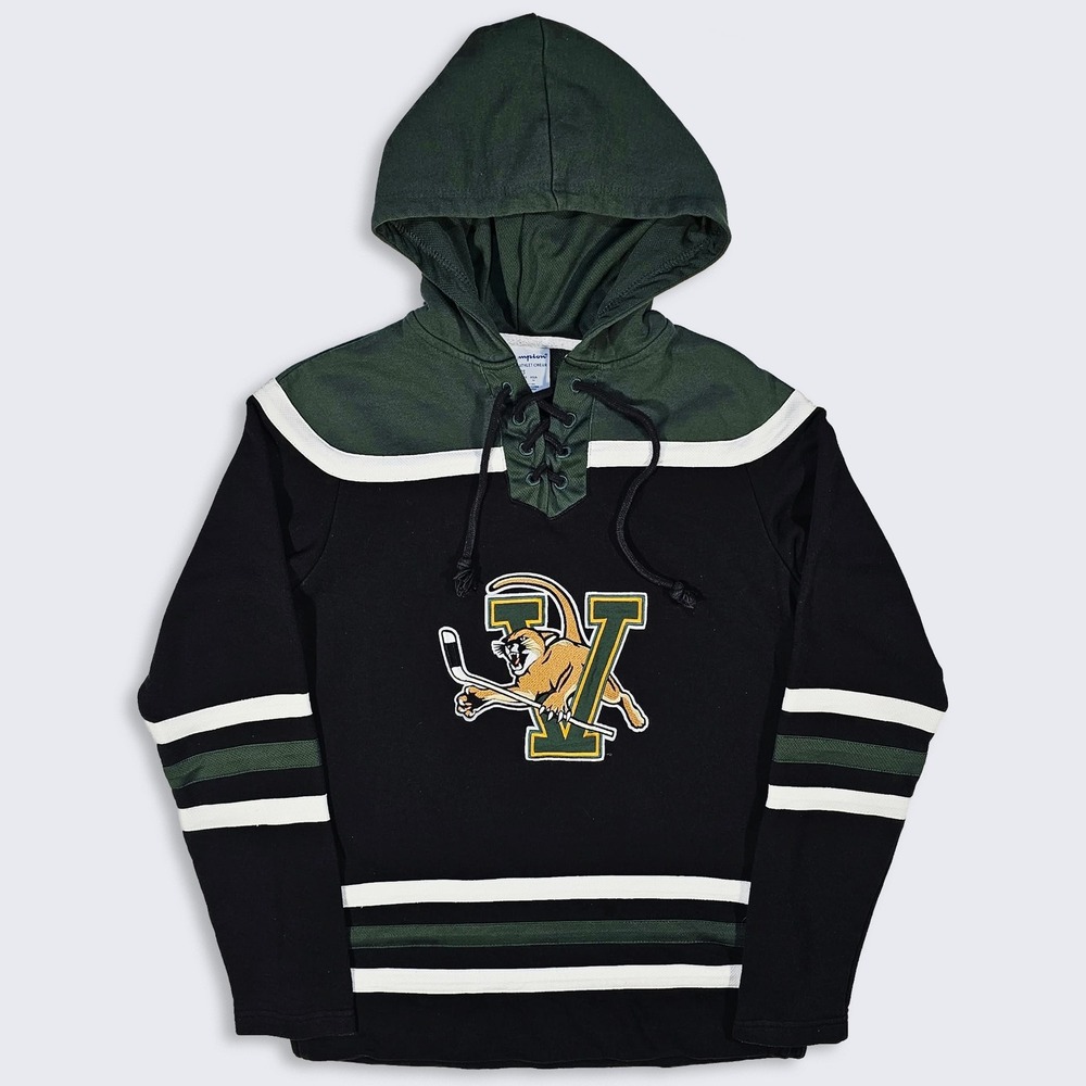 Vermont Catamounts Retro Champion Hockey Jersey Hoodie Sweatshirt